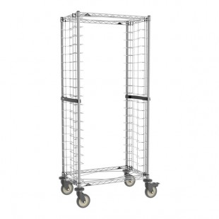 Metro RS3K4S Super Erecta Metroseal Gray Epoxy 20 Pan Side Load Bun / Sheet Pan Rack with Non-Marking Casters - Unassembled Metro RS3K4S Super Erecta Metroseal Gray Epoxy 20 Pan Side Load Bun / Sheet Pan Rack with Non-Marking Casters - Unassembled