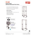 Metro RS3K4S Super Erecta Metroseal Gray Epoxy 20 Pan Side Load Bun / Sheet Pan Rack with Non-Marking Casters - Unassembled