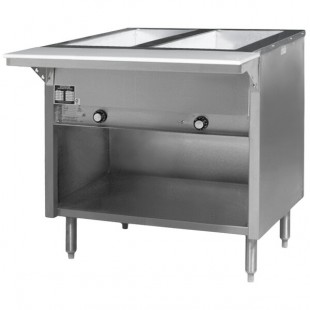 Eagle Group HT2OB-240-3 Spec Master Series Two Pan Open Well Electric Hot Food Table with Open Front - 240V, 3 Phase