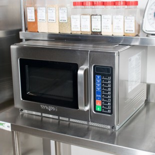 Waring WMO120 Stainless Steel Commercial Microwave with Push Button Controls - 208/240V, 1800W