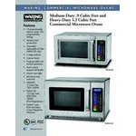 Waring WMO120 Stainless Steel Commercial Microwave with Push Button Controls - 208/240V, 1800W