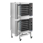 Moffat G32D5/2C Turbofan Double Deck Full Size Liquid Propane Digital Convection Oven with Steam Injection and Casters - 110-120V, 1 Phase, 66,000 BTU