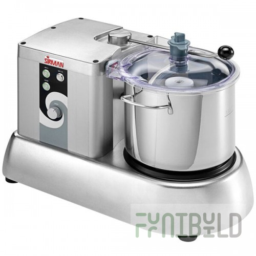 Sirman C-Tronic 40780958S C9 PLUS Variable-Speed 9 Qt. Stainless Steel Batch Bowl Food Processor - 1 1/2 hp