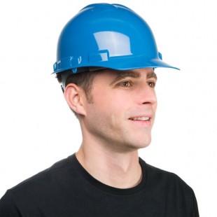 Cordova Duo Safety Blue Cap Style Hard Hat with 6-Point Ratchet Suspension Cordova Duo Safety Blue Cap Style Hard Hat with 6-Point Ratchet Suspension
