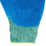 Cordova iON A4 Aqua HPPE / Glass Fiber Cut Resistant Food-Safe Gloves with Blue Crinkle Latex Palm Coating - Large