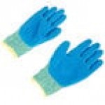 Cordova iON A4 Aqua HPPE / Glass Fiber Cut Resistant Food-Safe Gloves with Blue Crinkle Latex Palm Coating - Large