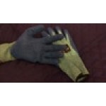 Cordova iON A4 Aqua HPPE / Glass Fiber Cut Resistant Food-Safe Gloves with Blue Crinkle Latex Palm Coating - Large