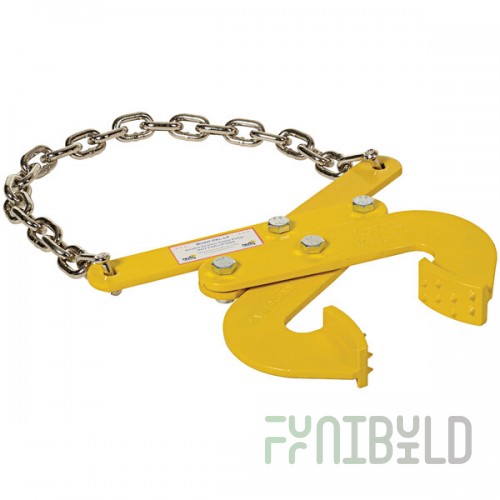 Vestil PAL-LP Yellow Steel Double Scissor Low Profile Pallet Puller with 3 1/4