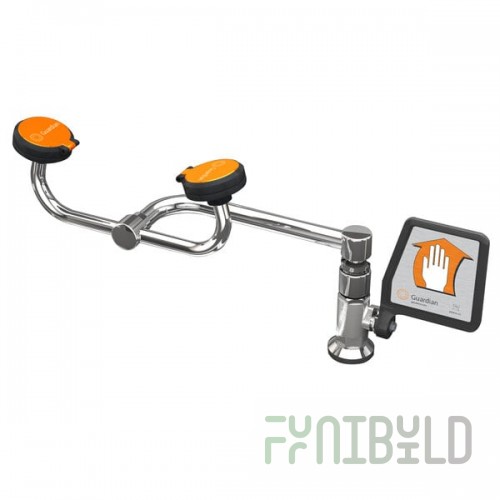 Guardian Equipment G1775LH Left Hand Deck Mounted Eye and Face Wash Station with 90 Degree Swivel