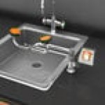 Guardian Equipment G1775LH Left Hand Deck Mounted Eye and Face Wash Station with 90 Degree Swivel
