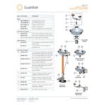 Guardian Equipment G1775LH Left Hand Deck Mounted Eye and Face Wash Station with 90 Degree Swivel