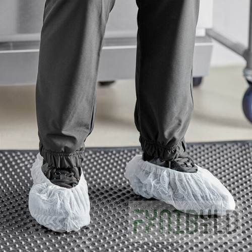 Choice White Polypropylene Shoe Cover with Anti-Skid Bottom - Large - 1,000/Case