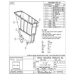 Wesco Industrial Products 272579 0.5 Cu. Yd. Black Polyethylene Heavy-Duty Tilt Truck
