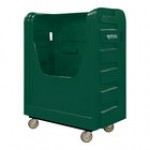 Royal Basket Trucks 48 Cu. Ft. Red Bulk Poly Truck with Steel Base and 4 Swivel Casters R48-RDX-BFA-6UNN