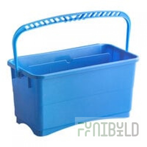 Unger Pro Bucket QB12B 3 Gallon Green Window Cleaning Bucket with Sieve and Squeegee Clip