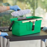 Unger Pro Bucket QB12B 3 Gallon Green Window Cleaning Bucket with Sieve and Squeegee Clip Unger Pro Bucket QB12B 3 Gallon Green Window Cleaning Bucket with Sieve and Squeegee Clip
