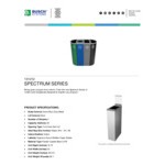 Busch Systems Spectrum 101212 36 Gallon Slim Color-Coded Powder-Coated Steel Four Stream Decorative Organics / Cans & Bottles / Paper / Waste Receptacle