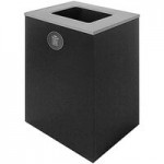 Busch Systems Spectrum 101212 36 Gallon Slim Color-Coded Powder-Coated Steel Four Stream Decorative Organics / Cans & Bottles / Paper / Waste Receptacle