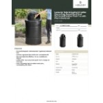 Lancaster Table & Seating 55 Gallon Heavy-Duty Round Black Steel Perforated Outdoor Trash Can with Plastic Dome Lid