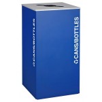 Ex-Cell Kaiser RC-KD36-C RYX Kaleidoscope XL Series Royal Blue Texture Square 36 Gallon Customizable Cans / Bottles Receptacle