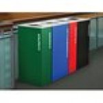 Ex-Cell Kaiser RC-KD36-C RYX Kaleidoscope XL Series Royal Blue Texture Square 36 Gallon Customizable Cans / Bottles Receptacle