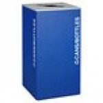 Ex-Cell Kaiser RC-KD36-C RYX Kaleidoscope XL Series Royal Blue Texture Square 36 Gallon Customizable Cans / Bottles Receptacle