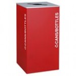 Ex-Cell Kaiser RC-KD36-C RYX Kaleidoscope XL Series Royal Blue Texture Square 36 Gallon Customizable Cans / Bottles Receptacle