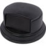 Carlisle 34105703 Bronco 44 - 55 Gallon Black Round Dome Top Trash Can Lid with Hinged Door Carlisle 34105703 Bronco 44 - 55 Gallon Black Round Dome Top Trash Can Lid with Hinged Door