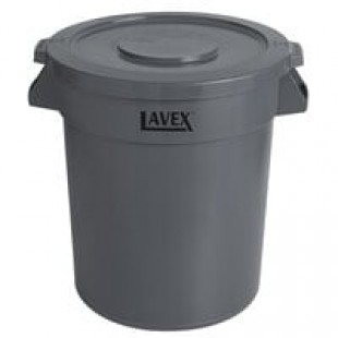 Continental Huskee 20 Gallon Gray Round Trash Can with Gray Lid Continental Huskee 20 Gallon Gray Round Trash Can with Gray Lid