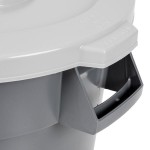 Continental Huskee 20 Gallon Gray Round Trash Can with Gray Lid Continental Huskee 20 Gallon Gray Round Trash Can with Gray Lid
