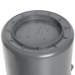 Continental Huskee 20 Gallon Gray Round Trash Can with Gray Lid Continental Huskee 20 Gallon Gray Round Trash Can with Gray Lid