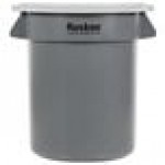 Continental Huskee 20 Gallon Gray Round Trash Can with Gray Lid Continental Huskee 20 Gallon Gray Round Trash Can with Gray Lid