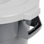 Continental Huskee 20 Gallon Gray Round Trash Can with Gray Lid Continental Huskee 20 Gallon Gray Round Trash Can with Gray Lid