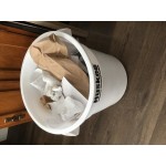Continental Huskee 20 Gallon Gray Round Trash Can with Gray Lid Continental Huskee 20 Gallon Gray Round Trash Can with Gray Lid