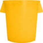 Carlisle 84105504 Bronco 55 Gallon Yellow Round Trash Can