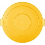 Carlisle 84105504 Bronco 55 Gallon Yellow Round Trash Can