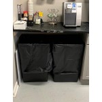 Lavex 50 Gallon Brown Square Trash Can with Drop Shot Lid