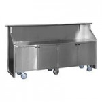 Lakeside 678B Black Vinyl 4 Shelf Stainless Steel Beverage Service Cart - 24