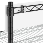Regency NSF Black Epoxy Take-Out Shelving Station with 5 Shelves and PVC Shelf Mat Overlay - 18