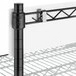 Regency NSF Black Epoxy Take-Out Shelving Station with 5 Shelves and PVC Shelf Mat Overlay - 18