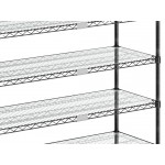Regency NSF Black Epoxy Take-Out Shelving Station with 5 Shelves and PVC Shelf Mat Overlay - 18