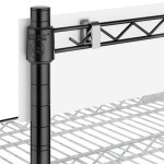 Regency NSF Black Epoxy Take-Out Shelving Station with 5 Shelves and PVC Shelf Mat Overlay - 18