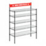 Regency NSF Black Epoxy Take-Out Shelving Station with 5 Shelves and PVC Shelf Mat Overlay - 18