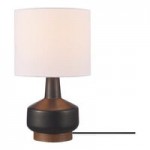 Globe Mid-Century Modern Matte Black / Antique Brass Plug-In or Hardwire Wall Sconce - 120V, 60W Globe Mid-Century Modern Matte Black / Antique Brass Plug-In or Hardwire Wall Sconce - 120V, 60W