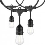 24' LED String Lights with (12) ST19 Bulbs - 120V, 24W, 2200K