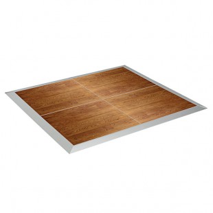 Palmer Snyder 12' x 15' American Plank Vinyl Seamless Portable Dance Floor with Silver Trim - 3' x 3' Panels Palmer Snyder 12' x 15' American Plank Vinyl Seamless Portable Dance Floor with Silver Trim - 3' x 3' Panels