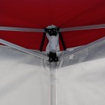 Backyard Pro Courtyard Series 10' x 10' Red Straight Leg Aluminum Instant Pop Up Canopy Tent Deluxe Kit with 4 Side Walls