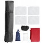 Backyard Pro Courtyard Series 10' x 10' Red Straight Leg Aluminum Instant Pop Up Canopy Tent Deluxe Kit with 4 Side Walls