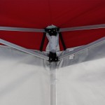 Backyard Pro Courtyard Series 10' x 10' Red Straight Leg Aluminum Instant Pop Up Canopy Tent Deluxe Kit with 4 Side Walls