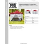Backyard Pro Courtyard Series 10' x 10' Red Straight Leg Aluminum Instant Pop Up Canopy Tent Deluxe Kit with 4 Side Walls